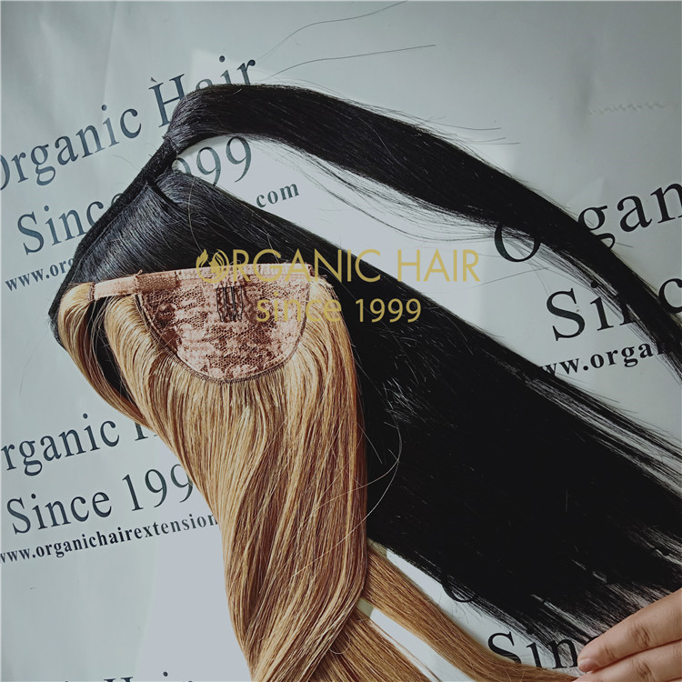 Remy human hair pieces-Ponytail hair extension,easy to wear A128